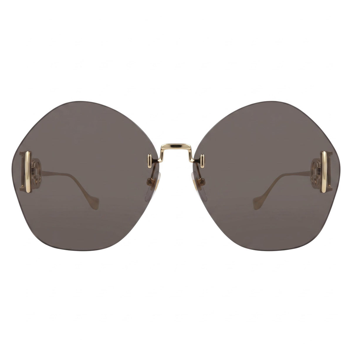 Gucci Round Gold Gold Grey Sunglasses for Women, 65mm, Photo 2