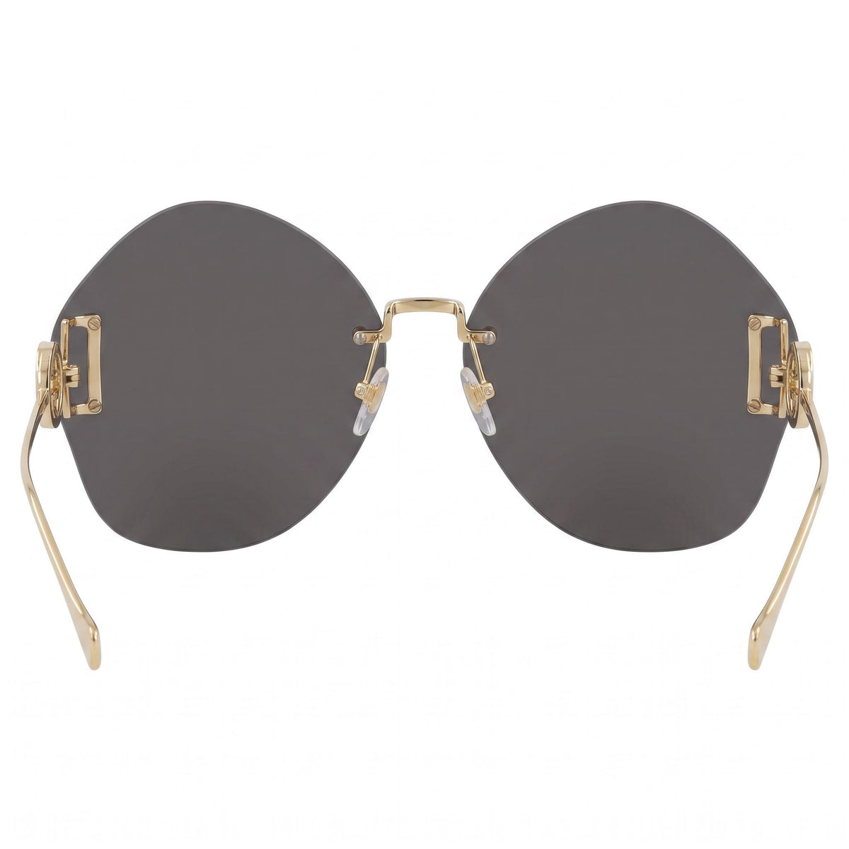 Gucci Round Gold Gold Grey Sunglasses for Women, 65mm, Photo 4