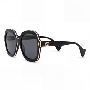 Gucci GG1240S Black Round Sunglasses for Women, Grey lens