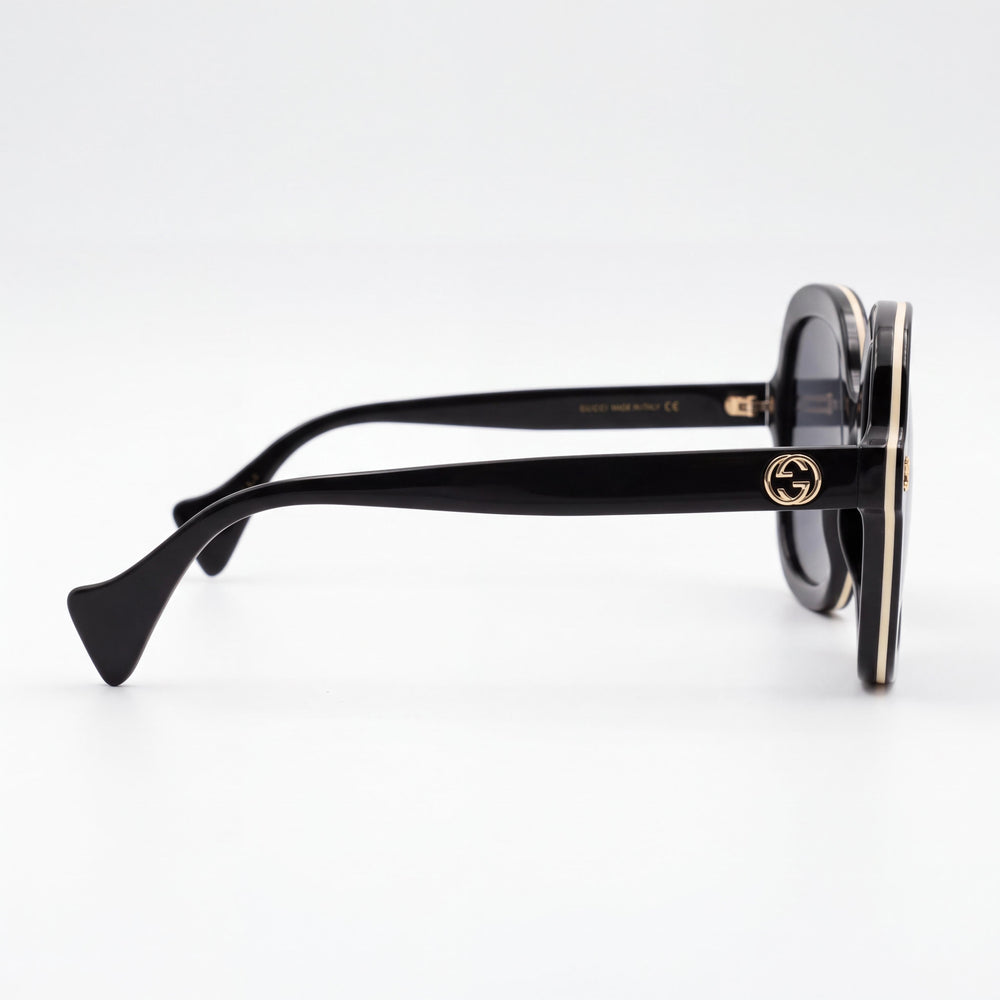 Gucci GG1240S Round Sunglasses Women — side view, Non-Polarized Grey lens