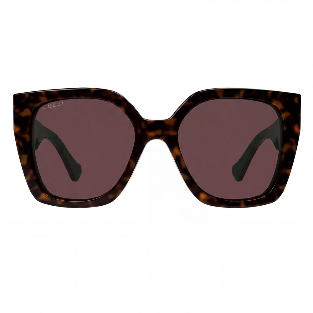 Gucci GG1300S 002 Square Sunglasses for Women — front view, Recycled Acetate frame