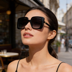 Gucci GG1314S 001 Square Sunglasses for Women — interior view, Non-Polarized lens detail