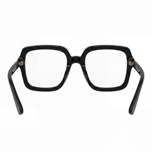 Gucci GG1318O Square Eyeglasses Women — side view, Black Acetate temples