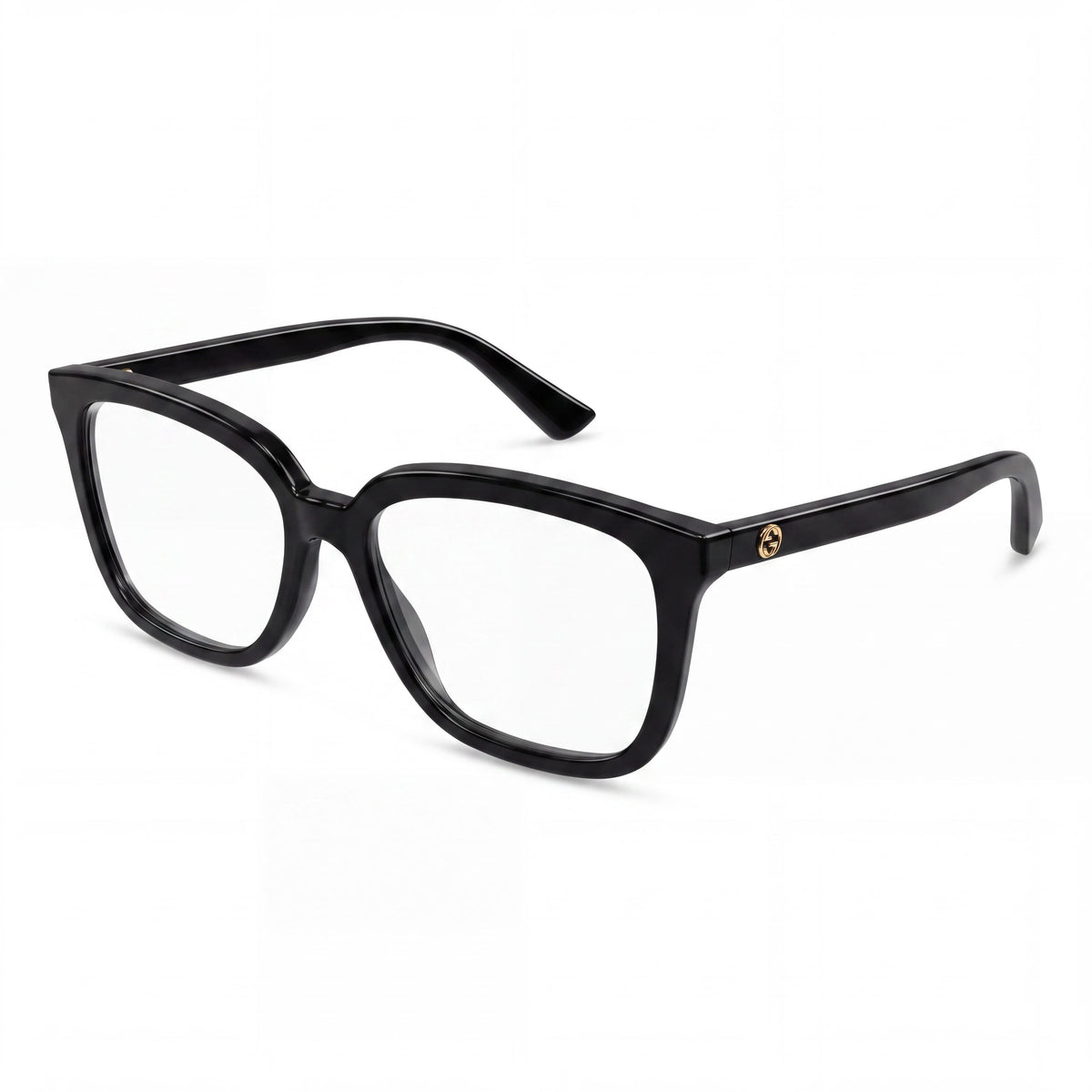 Gafas graduadas cuadradas para mujer Gucci GG1319O en negro con logotipo dorado, 53 mm, Photo 1
