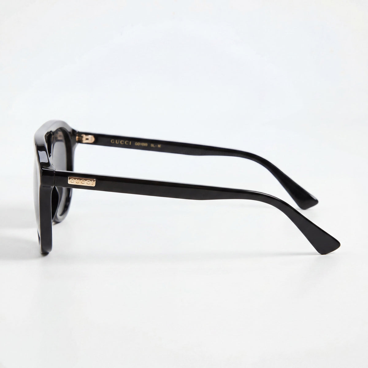 Gafas de sol aviador clásicas Gucci negras unisex, 54mm, Photo 3