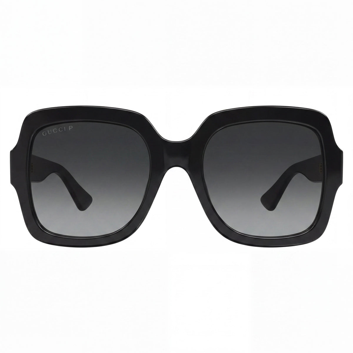 Gafas de sol Gucci Gg1337s 002 para mujer, con logotipo dorado en negro, lentes degradadas grises, 54 mm, protección UV, Photo 2
