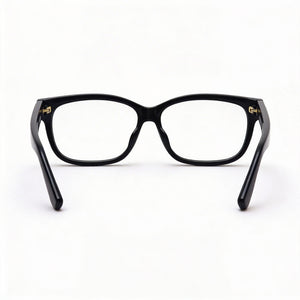 Gucci GG1341O Rectangle Eyeglasses Women — side view, Black Plastic temples