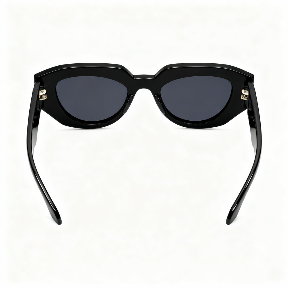 Gucci GG1421S-001 Oval Sunglasses for Women — front view, Plastic frame