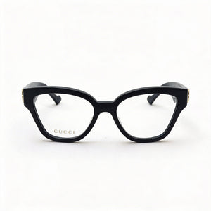 Gucci Gg1424o-005 Cat Eye Eyeglasses for Women — front view, Recycled Acetate