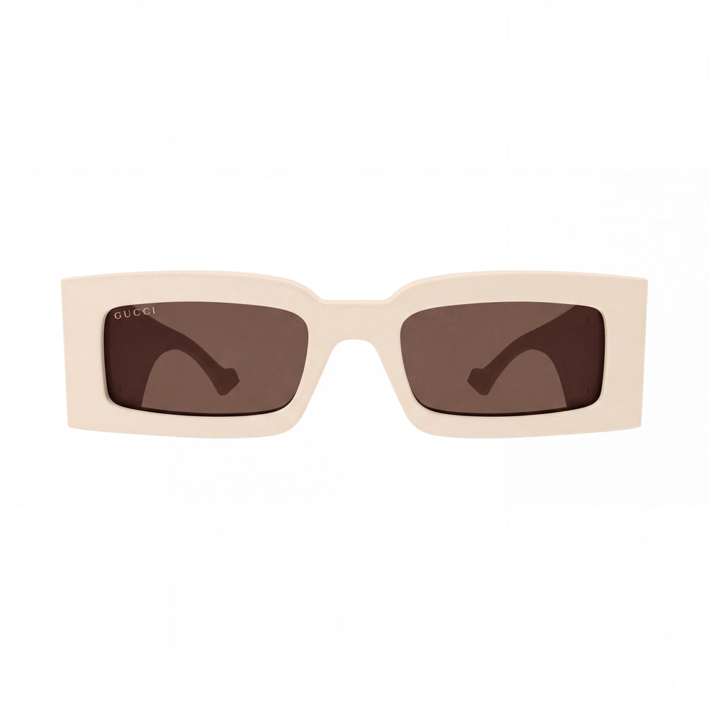 Gucci Gg1425s 004 Rectangle Sunglasses for Women — front view, Aluminium frame