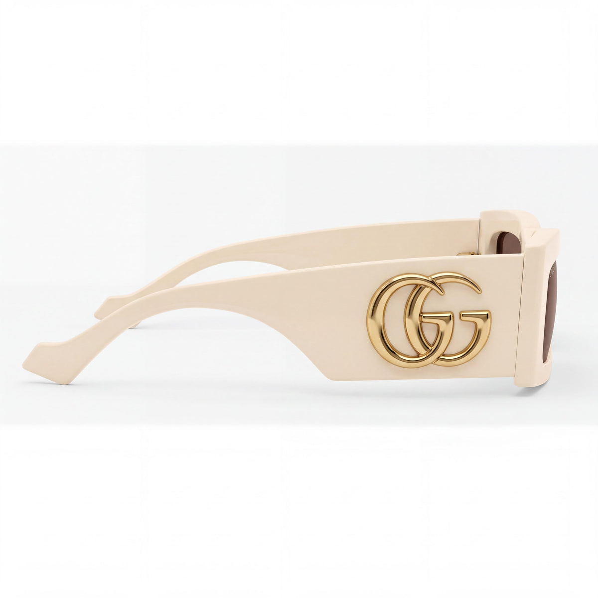 Gucci Gg1425s 004 Ivory White Rectangle Sunglasses for Women, 54mm, Photo 3