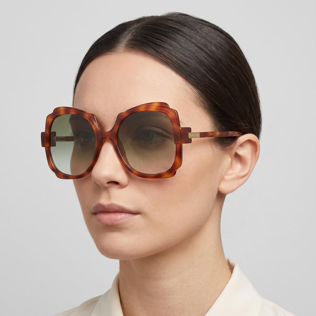 Gucci GG1431S Havana Brown Butterfly Sunglasses for Women, 57mm, Photo 4