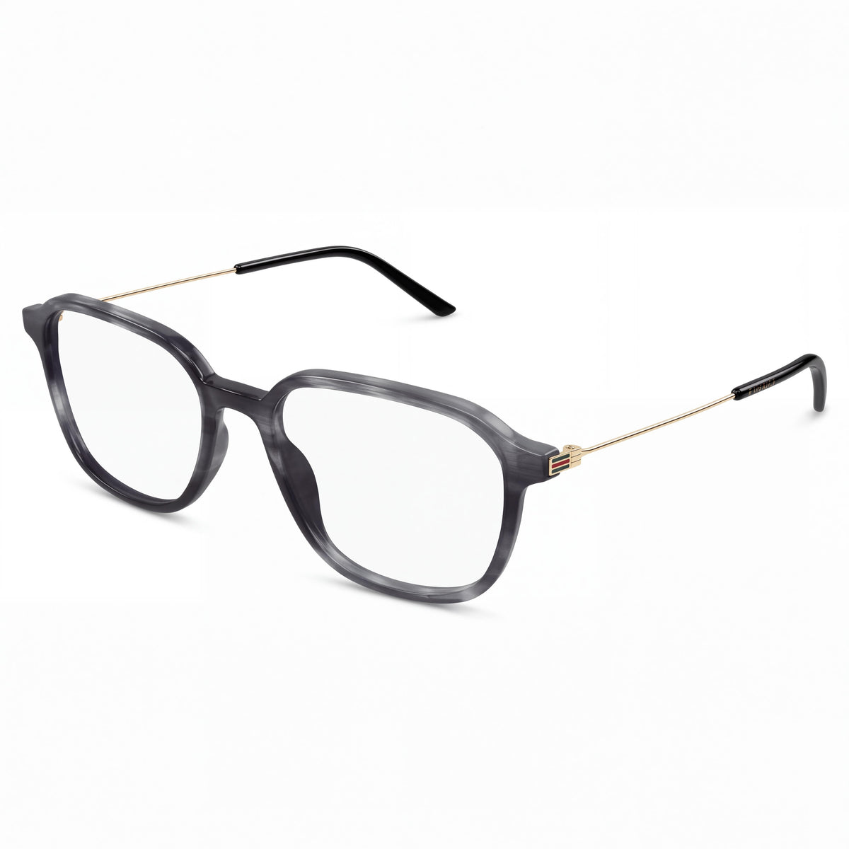 Gafas Gucci 1576o-003 para hombre, de acetato, color gris, dorado y transparente, con lentes de policarbonato 52/18/145, Photo 1