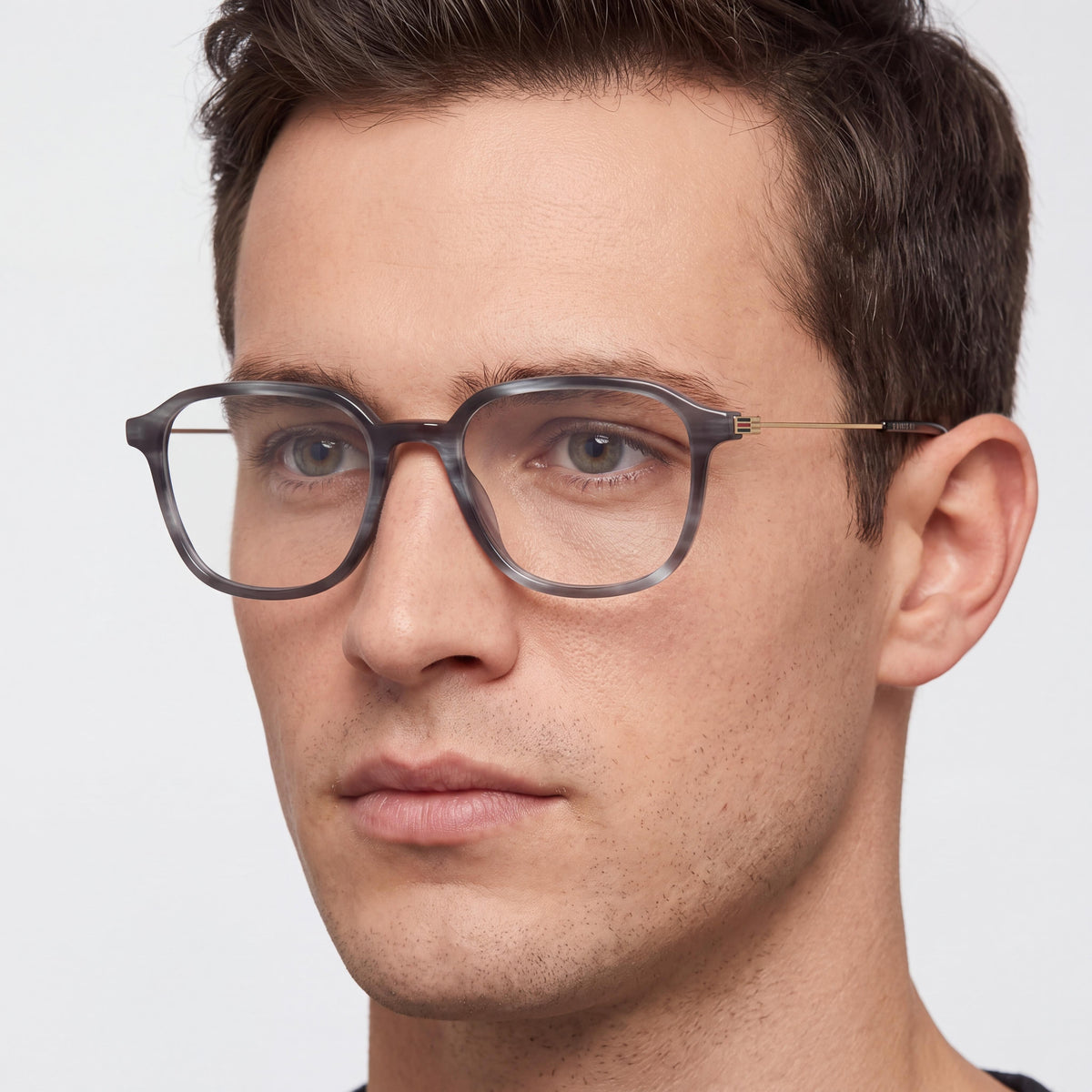 Gafas Gucci 1576o-003 para hombre, de acetato, color gris, dorado y transparente, con lentes de policarbonato 52/18/145, Photo 4