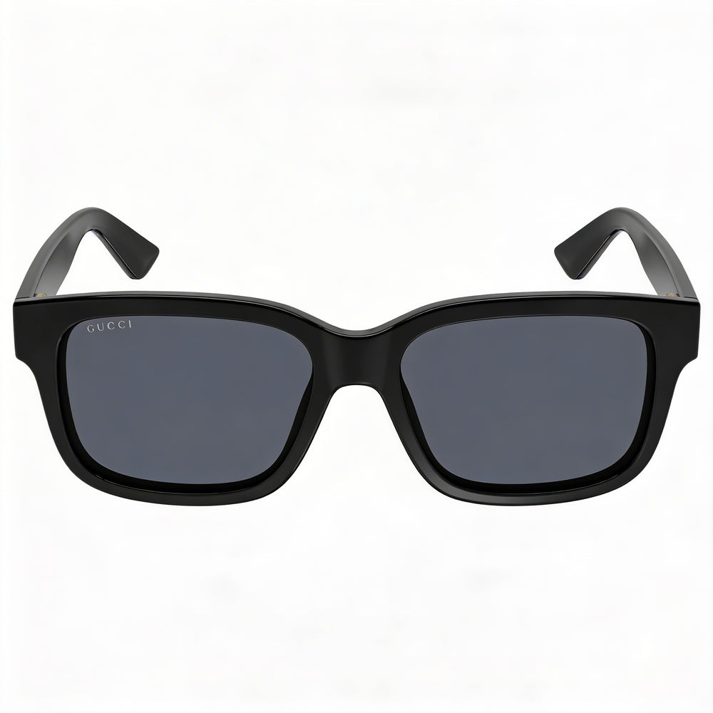 Gucci GG1583S-001 Rectangle Sunglasses for Men — front view, Plastic frame