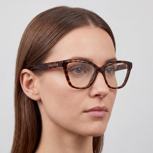 Gucci GG1589O-002 Cat Eye Eyeglasses for Women — interior view, Polycarbonate demo lenses