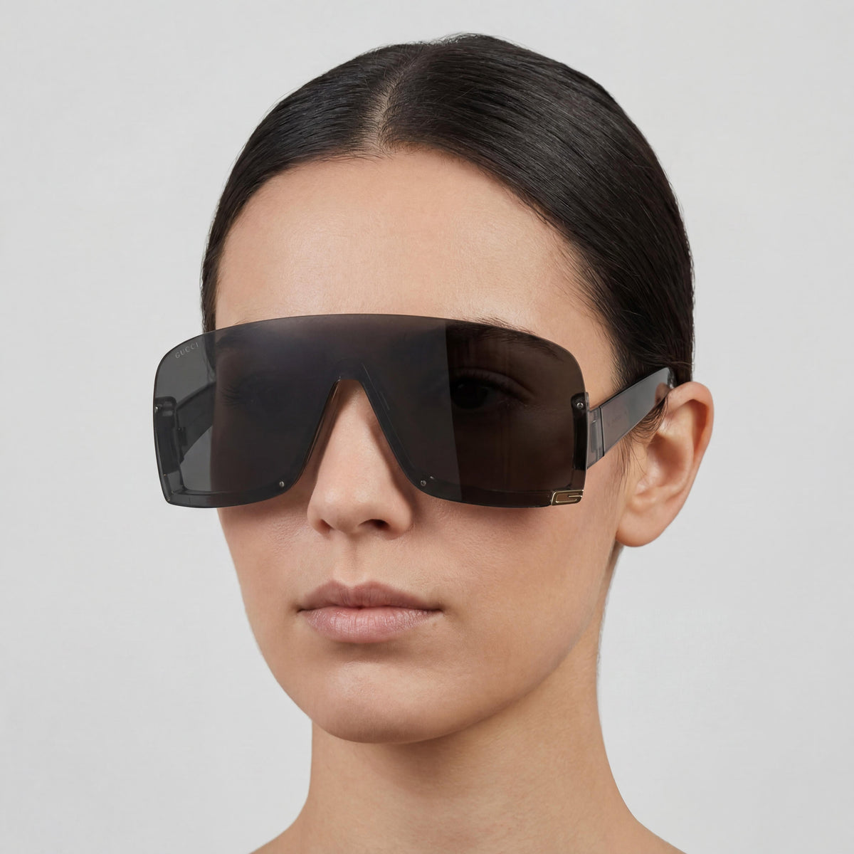 Gafas de sol de mujer Gucci gg1637s-30014973-002 plateadas tipo escudo, 99mm, Photo 3