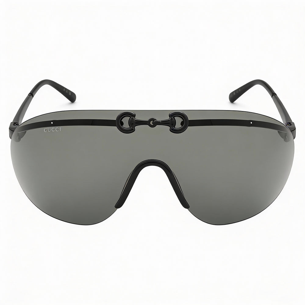 Gucci GG1656S Shield Sunglasses Unisex — front view, Metal frame