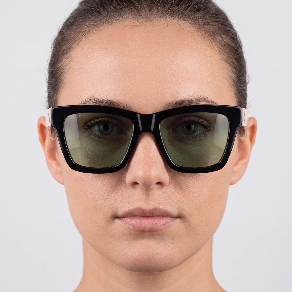 Gafas de sol cuadradas para mujer Gucci GG1714S-006 en negro y rosa, 54 mm, Photo 5