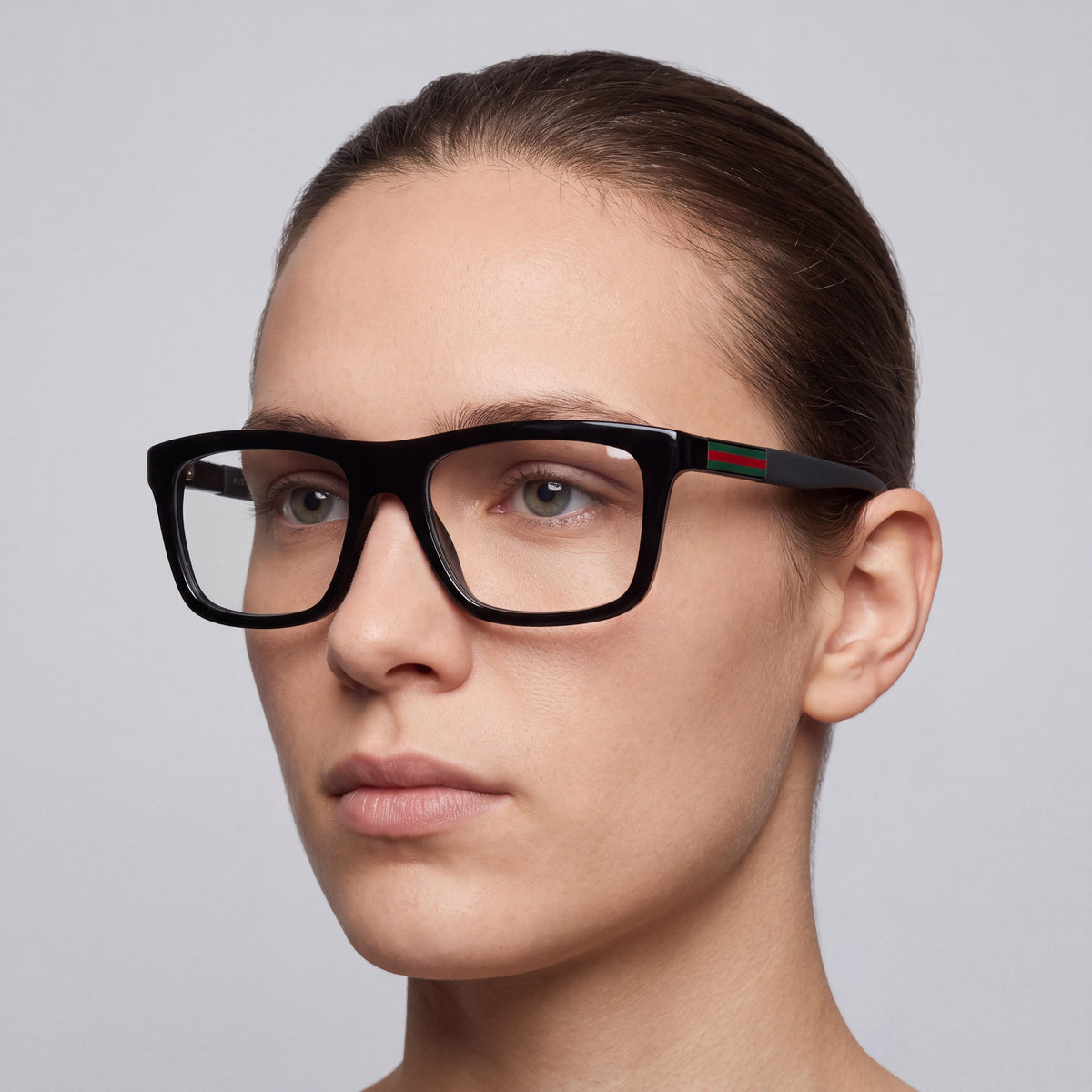 Gafas graduadas unisex Gucci Gg1737o-001 rectangulares, color negro y transparente, Photo 5