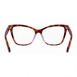 Gucci GG1817O Cat Eye Eyeglasses Women — side view, Havana, Transparent Plastic temples