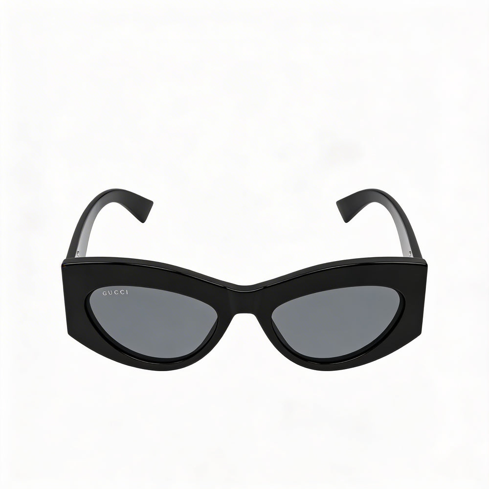 Gucci Gg1843s-001 Oval Sunglasses for Women — front view, Plastic frame