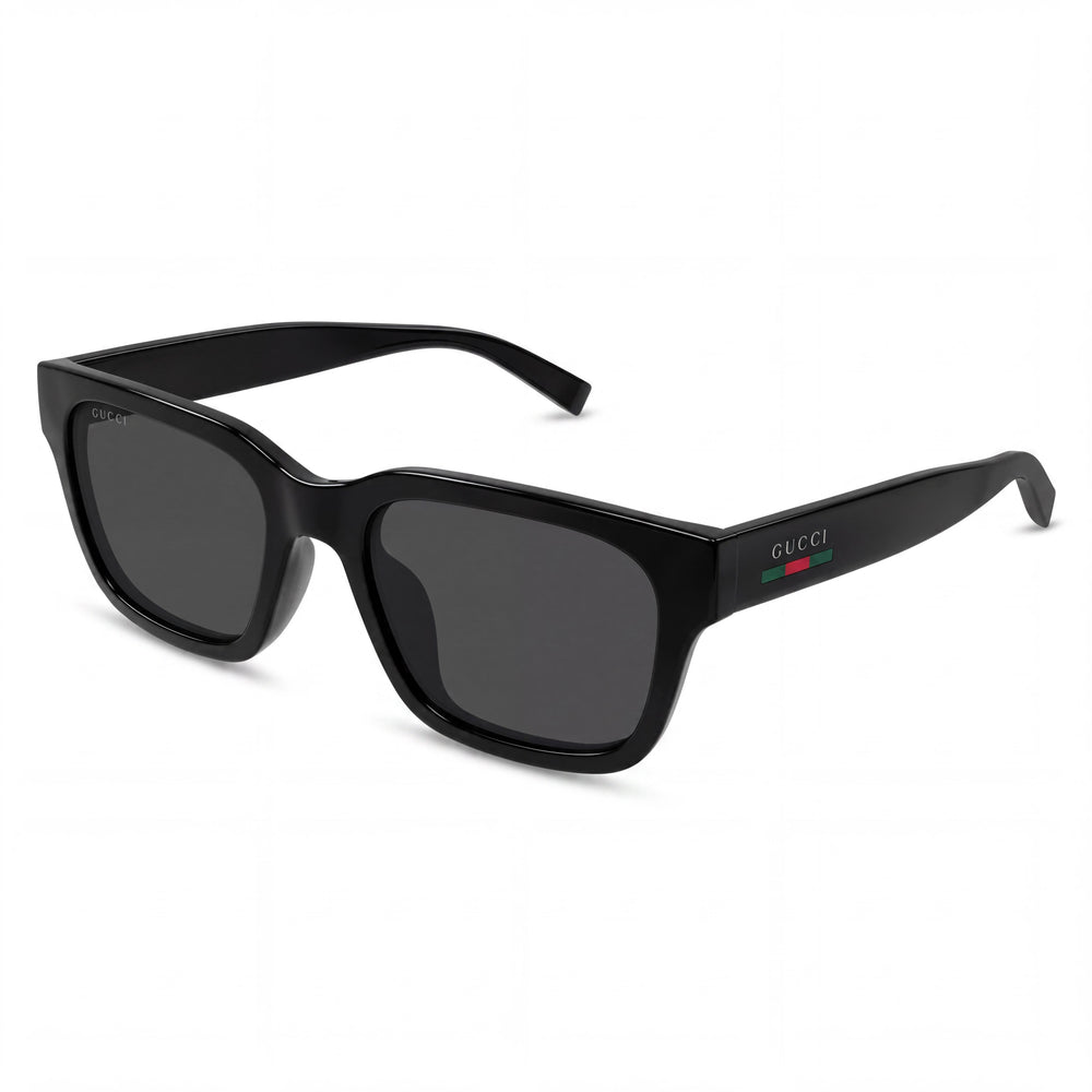 Gucci GG1857S-005 Black Rectangle Sunglasses for Unisex, Black lens