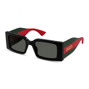 Gucci GG1860S Green Square Sunglasses for Women, black lens