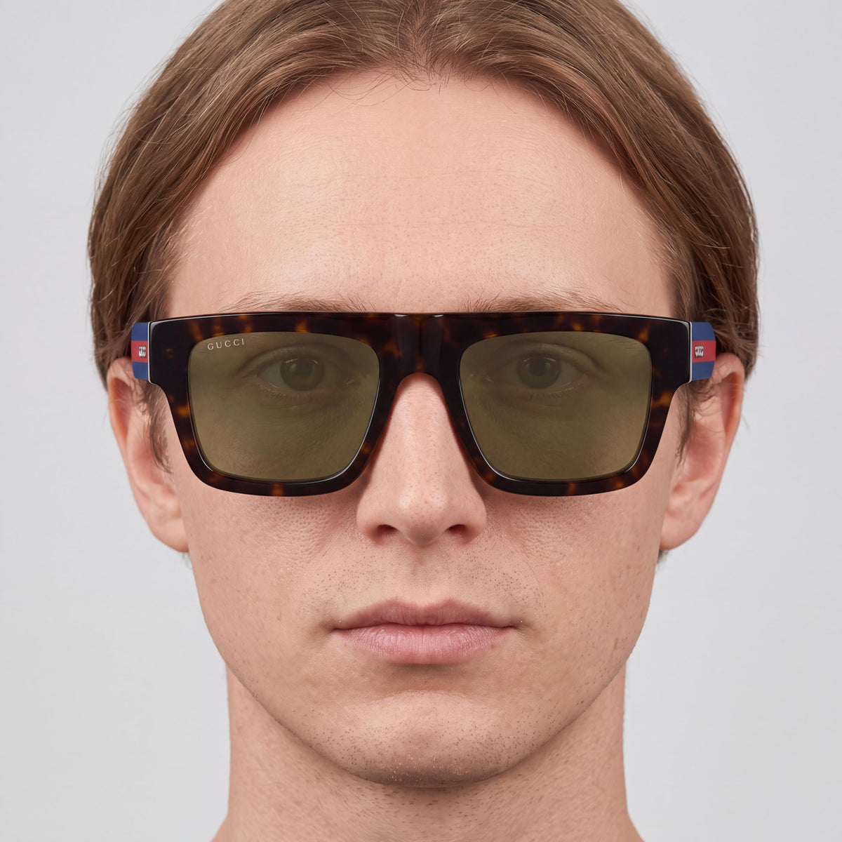 Gafas de sol unisex modernas Gucci 1868S-004 RECYCLED ACE con montura negra y lentes negras (53-18-145), Photo 4