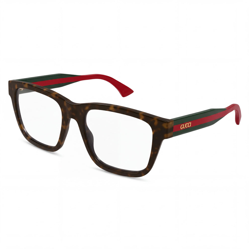 Gucci GG1870O Havana/Green Square Eyeglasses for Unisex, Acetate frame