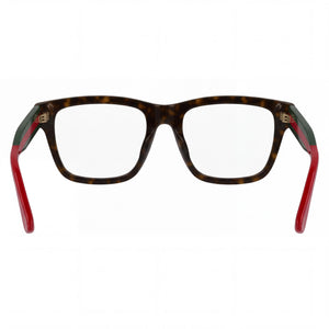 Gucci GG1870O Square Eyeglasses Unisex — side view, Havana/Green Acetate temples