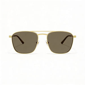 Gucci GG1881S-002 54 Square Sunglasses Unisex — front view, Gold frame