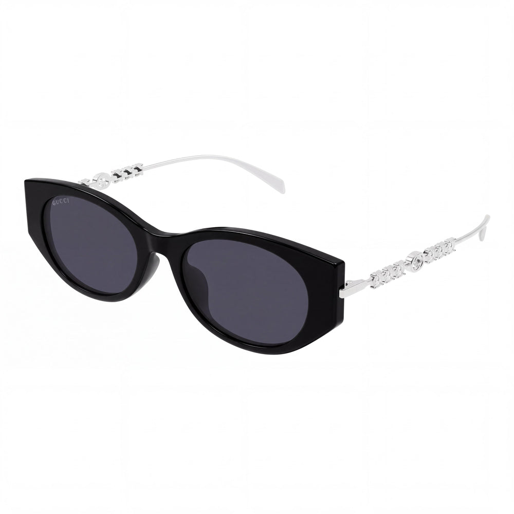 Gucci GG1970SA-002 Black Rectangle Sunglasses for Unisex, Black lens
