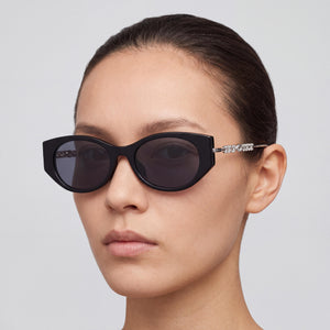Gucci GG1970SA-002 Rectangle Sunglasses Unisex — side view, Black lens