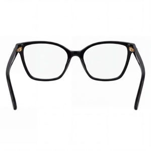 Gucci Gg1995o-005 Cat Eye Eyeglasses Unisex — side view, Black Transparent Acetate temples