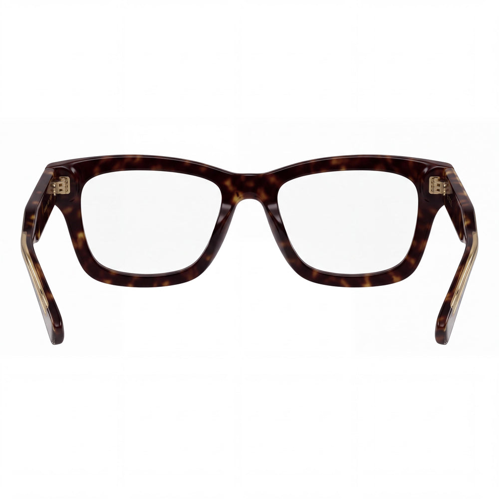 Gucci Gg2066o-006 Square Eyeglasses Women — side view, Havana Acetate temples