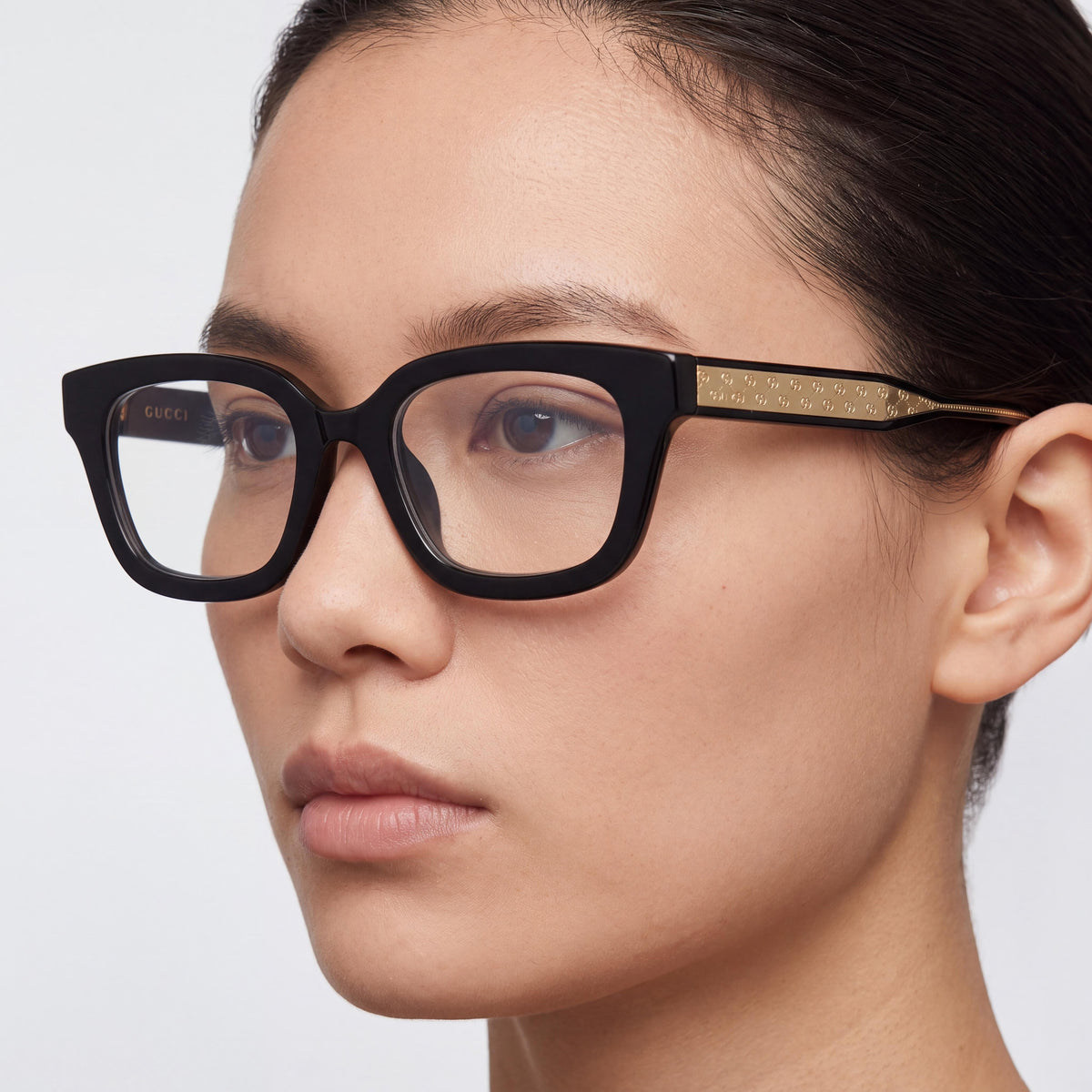 Gucci Gg2067ol-005 Black, Transparent Square Eyeglasses Unisex, Photo 3