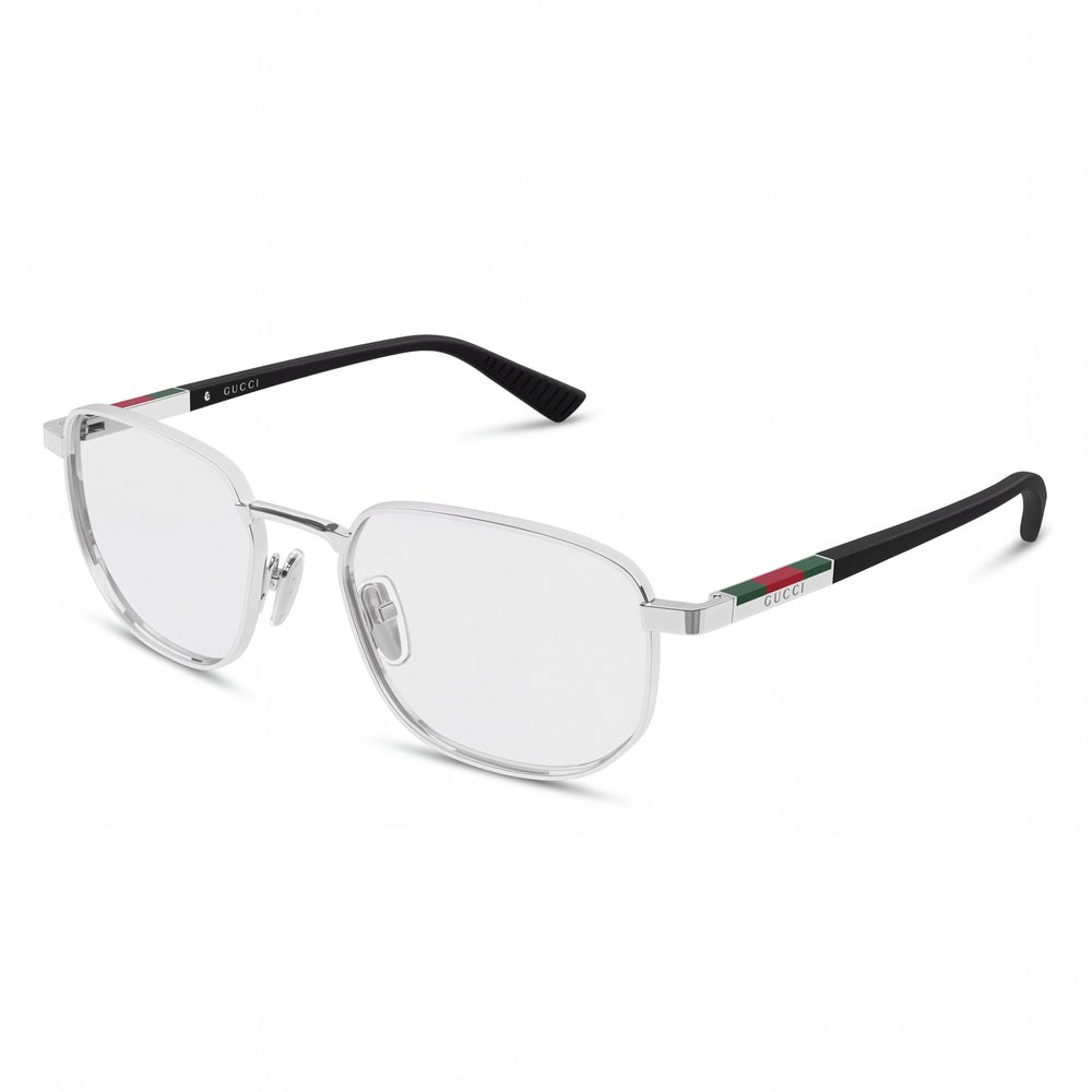 Gucci Gg2093o-001 Silver Oval Eyeglasses for Unisex, Acetate frame