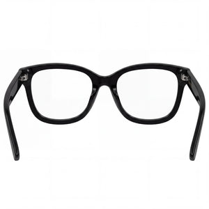 Gucci Gg2104o-001 Square Eyeglasses Unisex — side view, Black Transparent Acetate temples