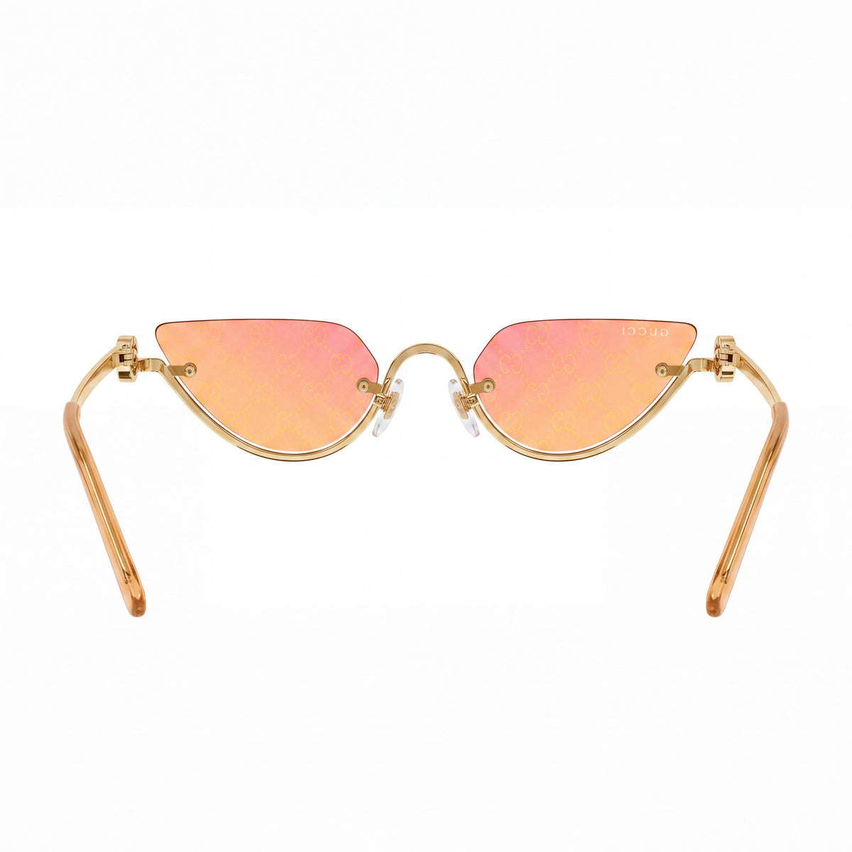 Gucci Gold Cat Eye Sunglasses for Women, 53mm, Photo 3