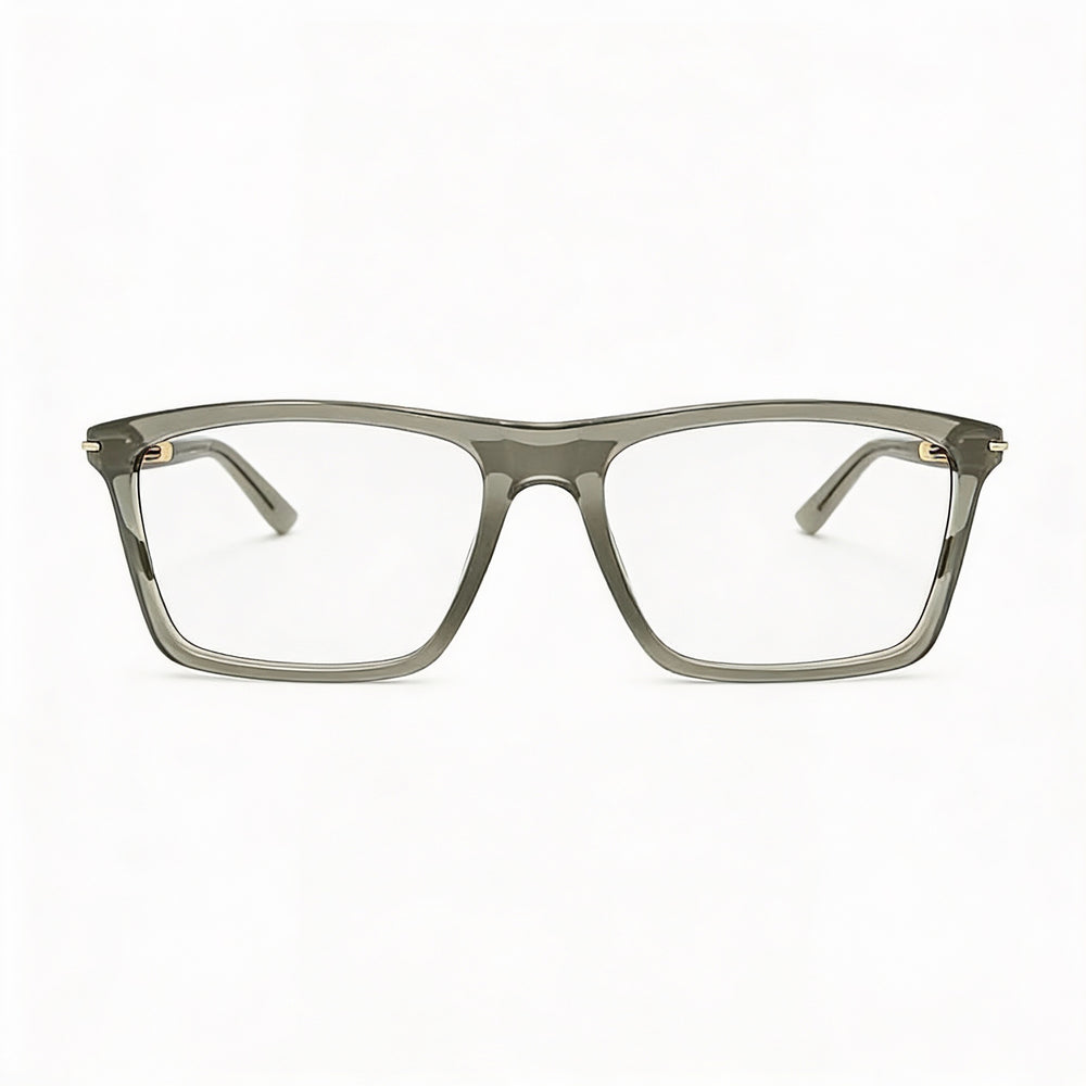 Gucci Rectangle Eyeglasses Unisex — front view, Acetate