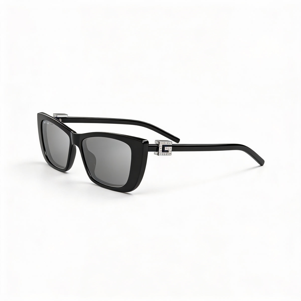 Gucci Modern Black-Silver Rectangle Sunglasses for Women, 53mm, Photo 3