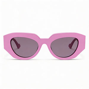 Gucci Oval Sunglasses for Women — front view, Aluminium frame