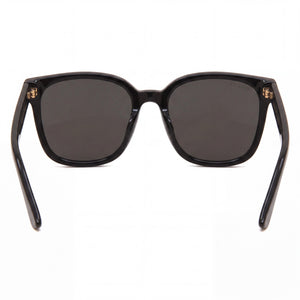 Gucci Polar-cr-39 Rectangle Sunglasses Women — side view, Non-Polarized Black Brown lens