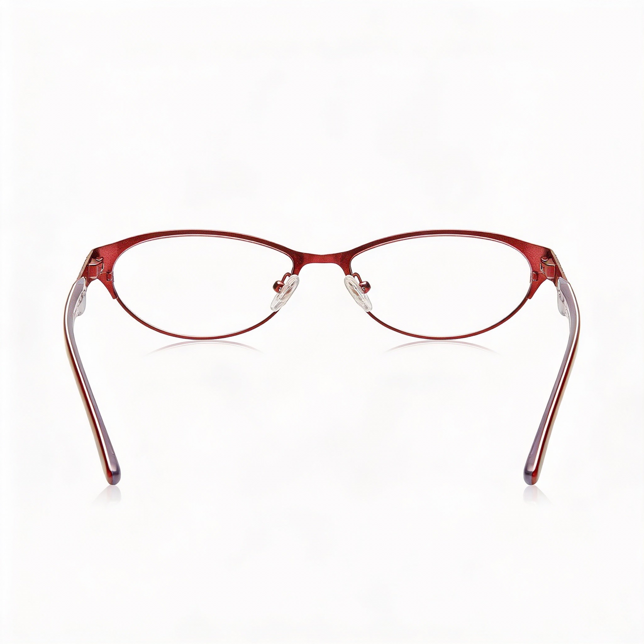 Guess 2354_F18 (53 MM) Gafas ovaladas de mujer en rojo ladrillo, metal de 53 mm, Photo 3
