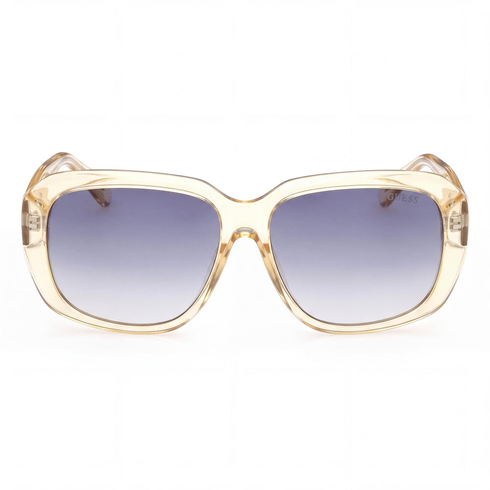 Guess 58 Mm Gu8233 Rectangle Sunglasses for Women — front view, Metal frame