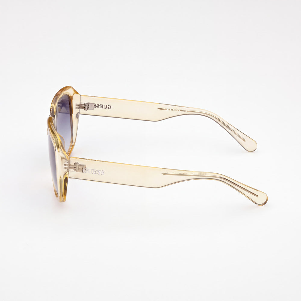 Guess 58 Mm Gu8233 Rectangle Sunglasses Women — side view, Clear lens