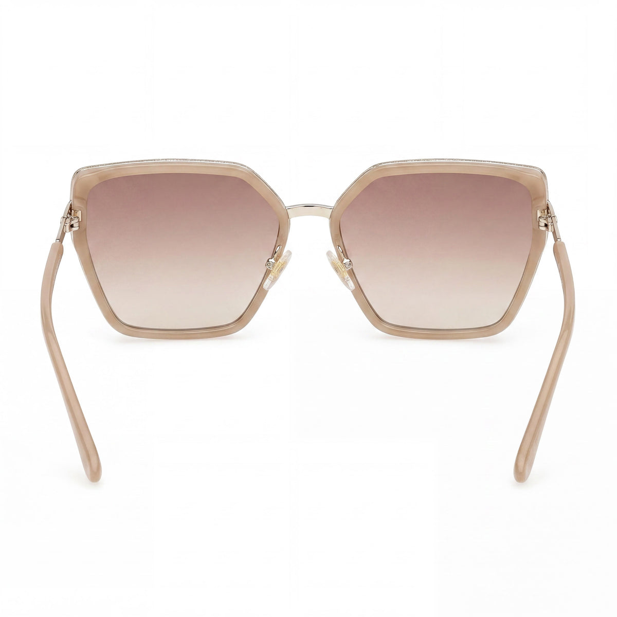 Gafas de sol rectangulares Guess para mujer, beige con degradado marrón, 59 mm, Photo 4