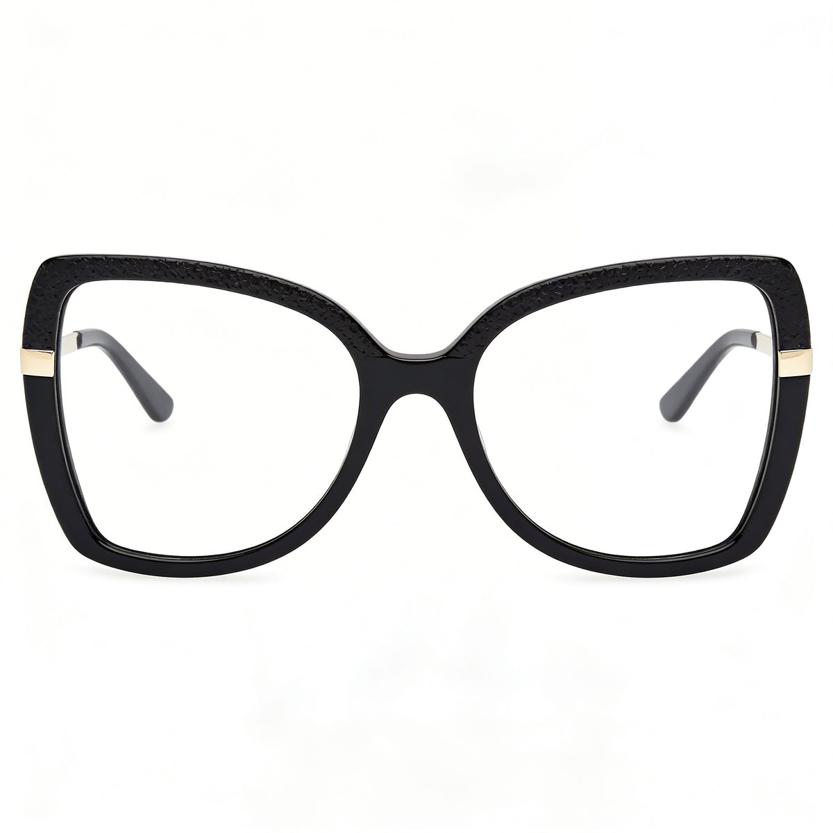 Gafas de ojo de gato Guess Black Pale Gold para mujer, plástico 54 mm, Photo 2