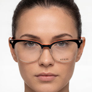 Guess Cat Eye Eyeglasses for Women — front view, Metal